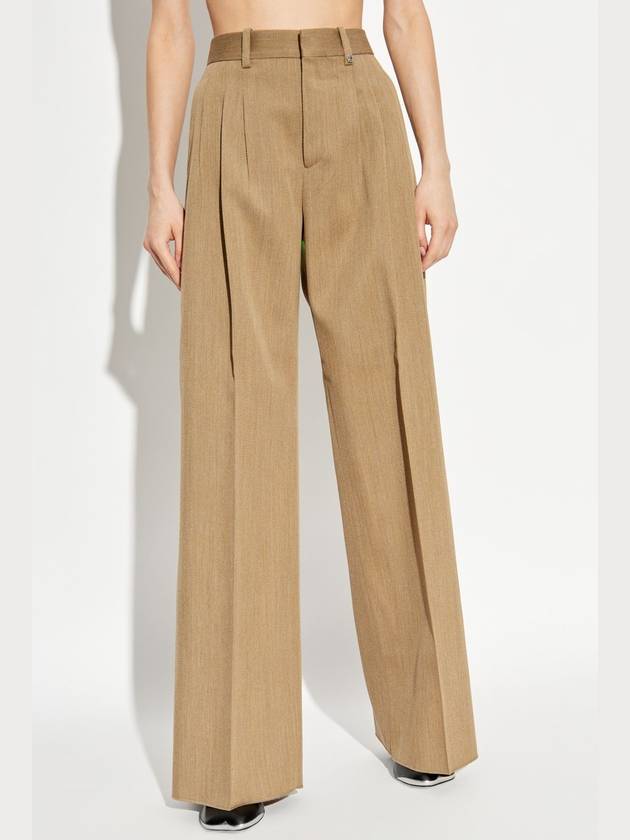 Burberry Creased Trousers, Women's, Brown - BURBERRY - BALAAN 3