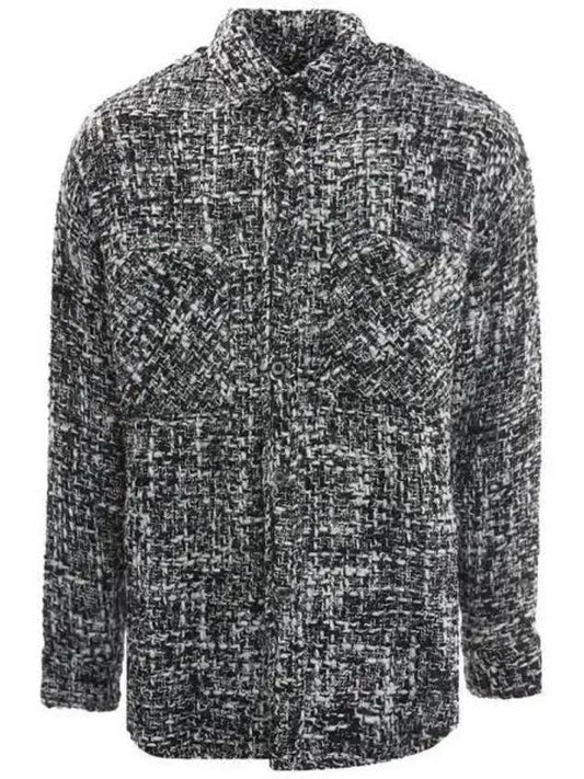 EMW21242 520 Black and White Tweed Overshirt 271549 - FAITH CONNEXION - BALAAN 1