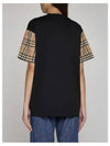 Vintage Check Sleeve Cotton Oversized T-shirt Black - BURBERRY - BALAAN 4