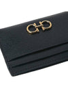 Gancini Card Wallet Black - SALVATORE FERRAGAMO - BALAAN 9