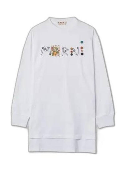 Logo Long Sleeve T-Shirt Lily White - MARNI - BALAAN 2