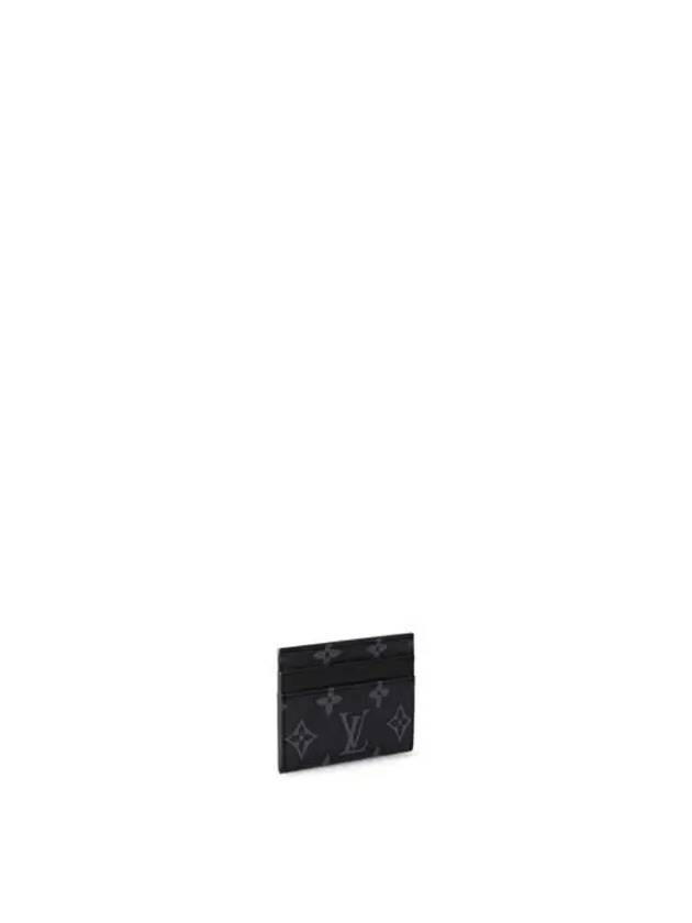 Monogram Eclipse Double Card Wallet Black - LOUIS VUITTON - BALAAN 3