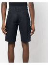 Men's Logo Patch Cargo Bermuda Shorts Blue - STONE ISLAND - BALAAN 5