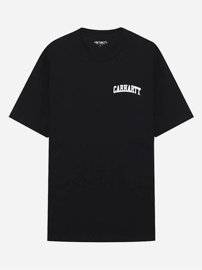 University Script Short Sleeve T-Shirt Black - CARHARTT WIP - BALAAN 2