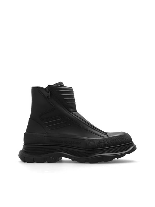 Tread Slick Moto Ankle Boots Black - ALEXANDER MCQUEEN - BALAAN 1