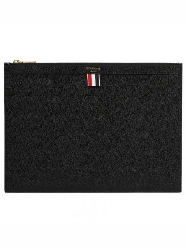 Medium Document Holder Clutch Bag Black - THOM BROWNE - BALAAN 2