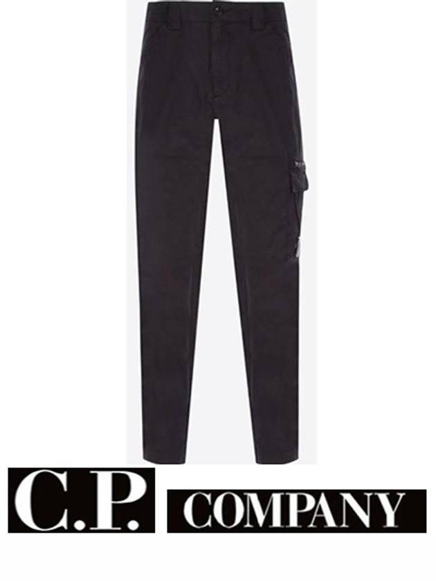 Men 11CMPA192A Lens Zipper Cargo Pants Black - CP COMPANY - BALAAN 1