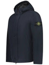 Techno Fabric Hooded Jacket Navy - STONE ISLAND - BALAAN 3