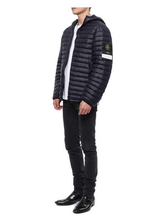 Room Woven Chamber Recycled Nylon Down Padding Hooded Jacket  Navy - STONE ISLAND - BALAAN 5