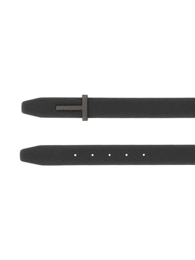 Black Reversible Leather Belt Black - TOM FORD - BALAAN 3