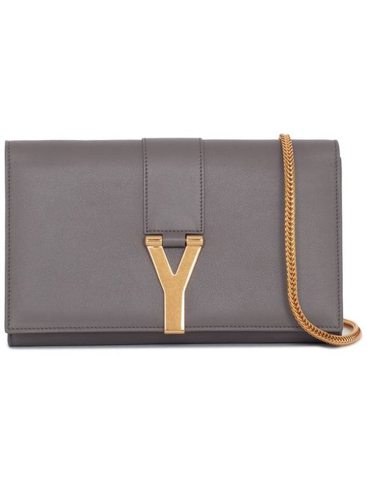 Y Clutch Chain Bag 348117 BJ50J 1202 Gray - SAINT LAURENT - BALAAN 1