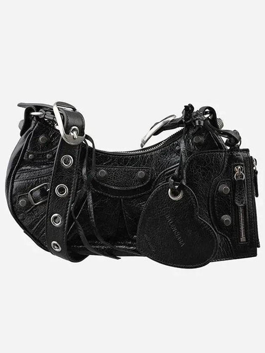 Le Cagole XS Lambskin Shoulder Bag Black - BALENCIAGA - BALAAN 2