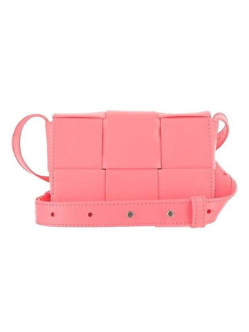 Cassette Small Leather Cross Bag Pink - BOTTEGA VENETA - BALAAN 1