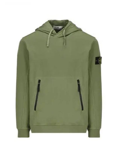 Cotton Waffen Patch Hoodie Sage Green - STONE ISLAND - BALAAN 2