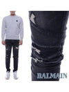 Biker Destroyed Jeans Black - BALMAIN - BALAAN 2