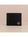 GG Marmont Leather Bi Fold Wallet Black Gold - GUCCI - BALAAN 2