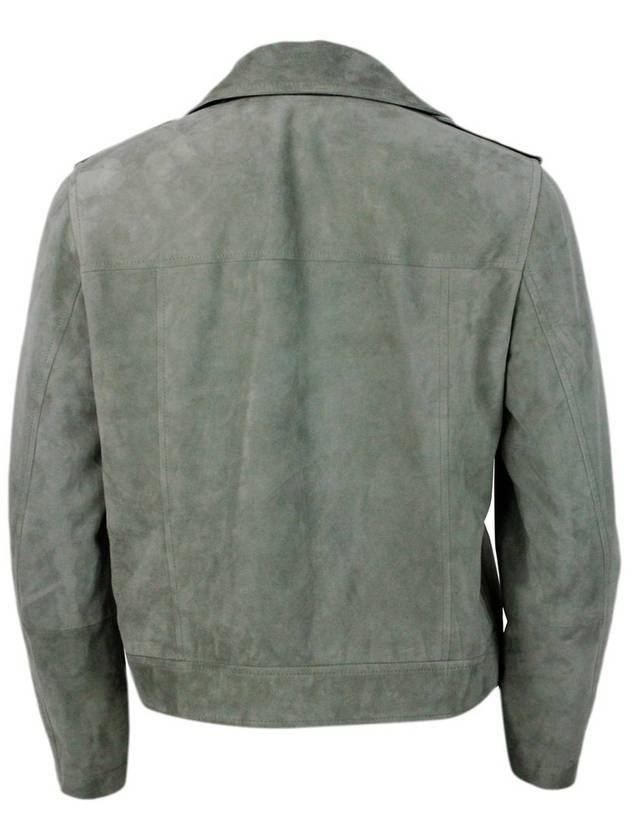 Leather Jacket M0PCL2873C8706 GREEN - BRUNELLO CUCINELLI - BALAAN 4