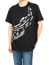 Wave Skull Print Short Sleeve T-Shirt Black - ALEXANDER MCQUEEN - BALAAN 6