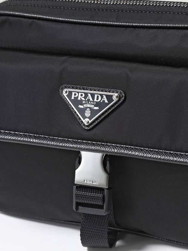 Re-Nylon Saffiano Leather Shoulder Bag Black - PRADA - BALAAN 8