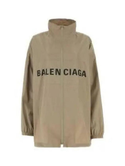 Logo Print Zip-up Jacket Beige - BALENCIAGA - BALAAN 2