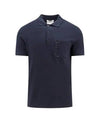 Rockstud Untitled Studs Cotton Polo Shirt Navy - VALENTINO - BALAAN 2