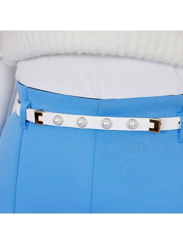 Golf Wear Pearl Belt Flare Skirt Blue - J JANE - BALAAN 2