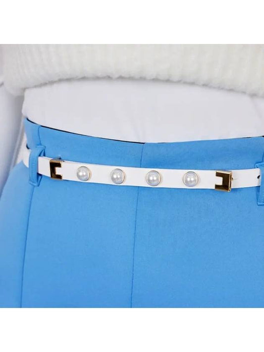 Golf Wear Pearl Belt Flare Skirt Blue - J JANE - BALAAN 2