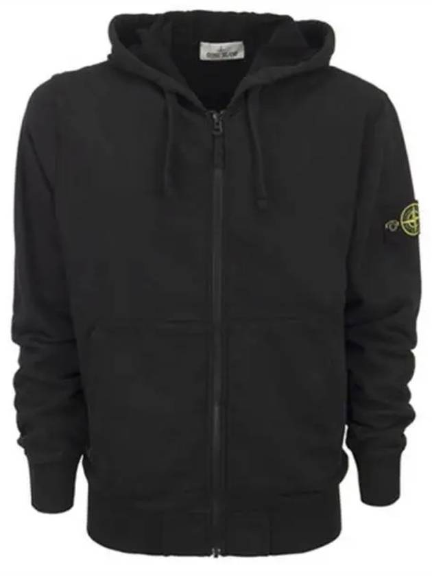 Wapen Patch Hooded Zip Up Black Men s Jacket 270947 - STONE ISLAND - BALAAN 1