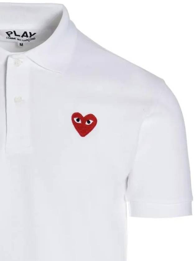 Polo T-shirt AXT006 5 WHITE - COMME DES GARCONS PLAY - BALAAN 4