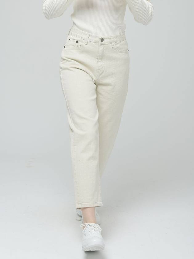 Doyou Know MC Women s Cotton Span Boy Fit Ivory Pants DO62422PT42 1 - DOYOUKNOWMC GOLF WEAR - BALAAN 3