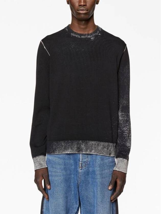 K Larence B Reverse Print Sweatshirt Black - DIESEL - BALAAN 7