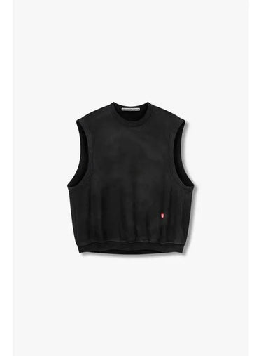 UNISEX Apple Logo Crew Neck Vest Black - ALEXANDER WANG - BALAAN 1