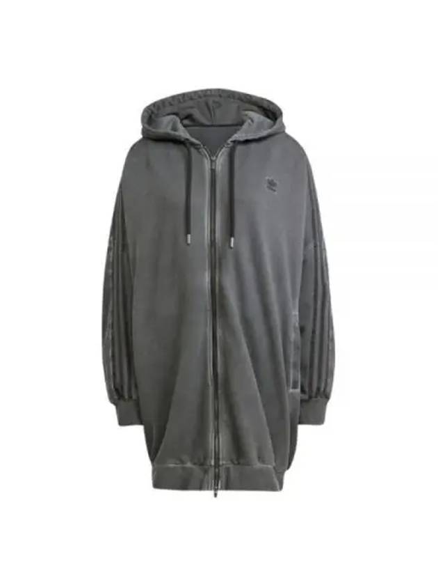 Adelenium 2 Washed Oversized Zip Up Hoodie Charcoal - ADIDAS - BALAAN 2