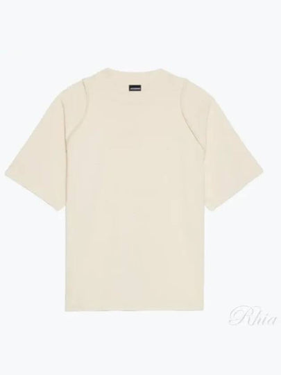 Camargue Embroidered Logo Cotton Short Sleeve T-shirt Light Beige - JACQUEMUS - BALAAN 2