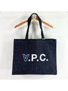 Front Logo Shoulder Tote Bag Indigo Blue - A.P.C. - BALAAN 7