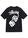 Fuzzy Dice T Shirt Black Men - STUSSY - BALAAN 1