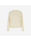 Parksville Baby Cashmere Crew Neck Knit Top White Titanium - LORO PIANA - BALAAN 1