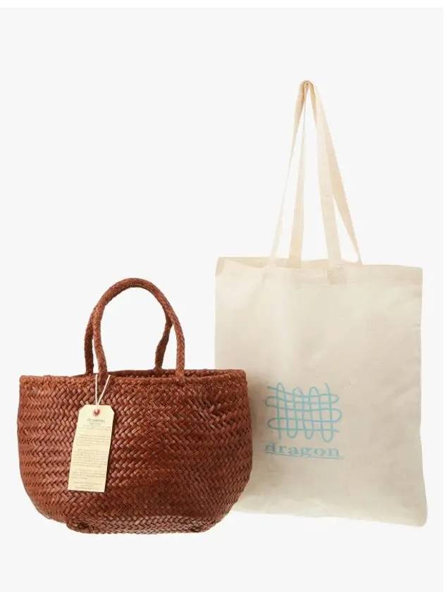 Grace Small Leather Basket Tote Bag Tan - DRAGON DIFFUSION - BALAAN 4