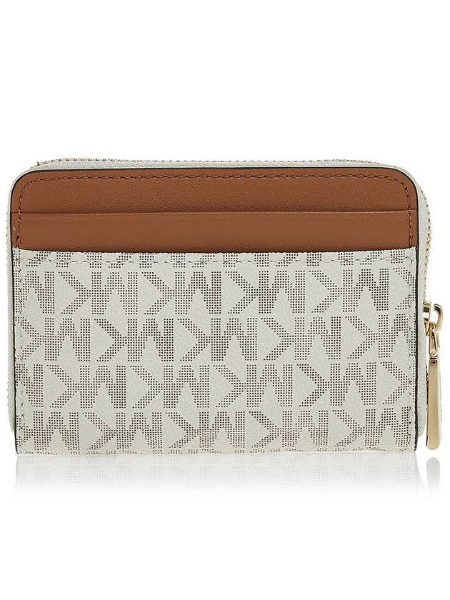 Jet Set Small Logo Card Wallet Brown Vanilla - MICHAEL KORS - BALAAN 4