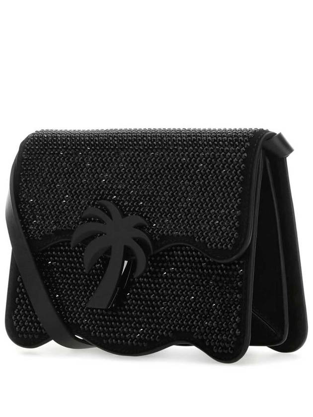 Women's Rhinestone Logo Buckle Cross Bag Black - PALM ANGELS - BALAAN 3