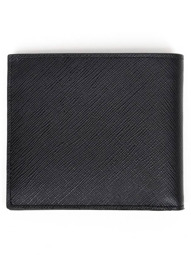 Saffiano Leather Half Wallet Nero - PRADA - BALAAN 6