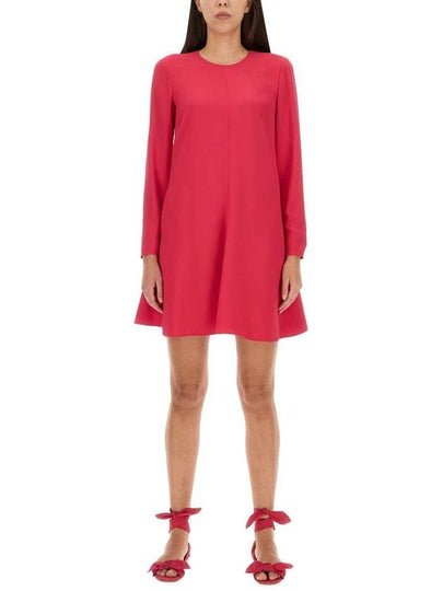 Red Valentino Crepe Envers Satin Dress - RED VALENTINO - BALAAN 2