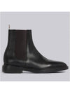 Pebble Grain Leather Chelsea Boots Black - THOM BROWNE - BALAAN 3