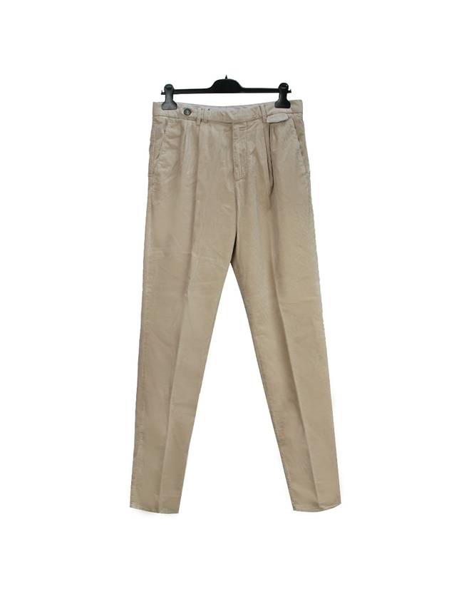 Men's Corduroy Straight Pants Camel Brown - BRUNELLO CUCINELLI - BALAAN 1