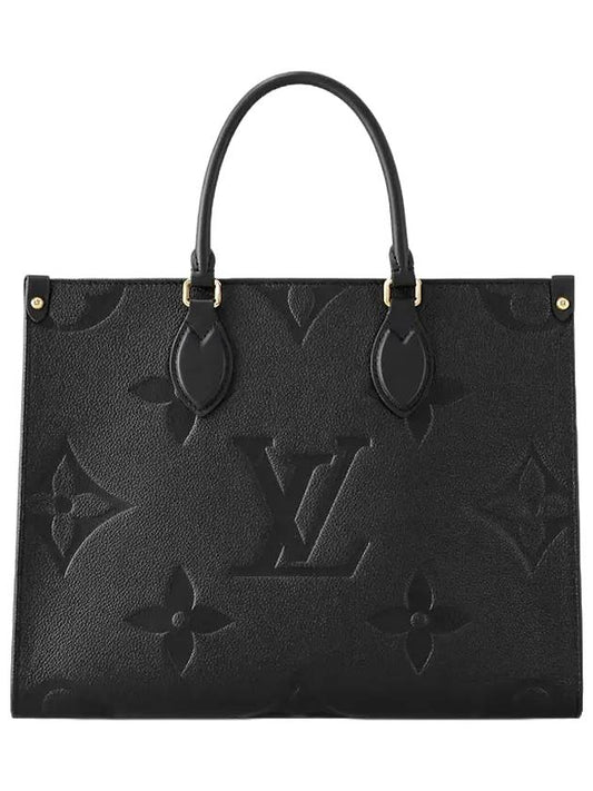 On The Go Monogram Embossed Motif Calfskin Tote Bag Black - LOUIS VUITTON - BALAAN 1