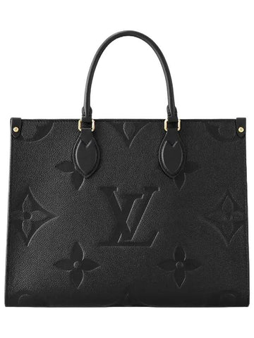 OnTheGo Monogram Empreinte Leather Tote Bag Black - LOUIS VUITTON - BALAAN 1