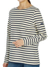 Minquiers Striped Long Sleeve T-Shirt Ivory Navy - SAINT JAMES - BALAAN 6