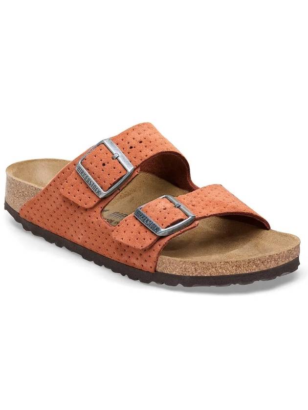 Arizona Perforated Suede Slippers Orange - BIRKENSTOCK - BALAAN 2