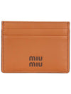 Leather Card Wallet Brown - MIU MIU - BALAAN 2