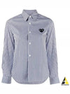 Wappen Stripe Shirt Blue - COMME DES GARCONS - BALAAN 2